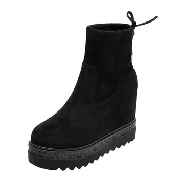 

Martin boots increase 10CM wedge heel high heel boots autumn and winter pine cake thick bottom non-slip women's boots