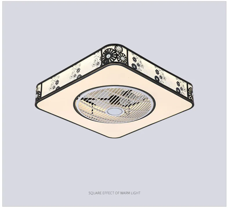 Светодиодный Ретро потолочный светильник с вентилятором люстры-вентиляторы для ресторана sleek минималистский Невидимый потолочный вентилятор с подсветкой