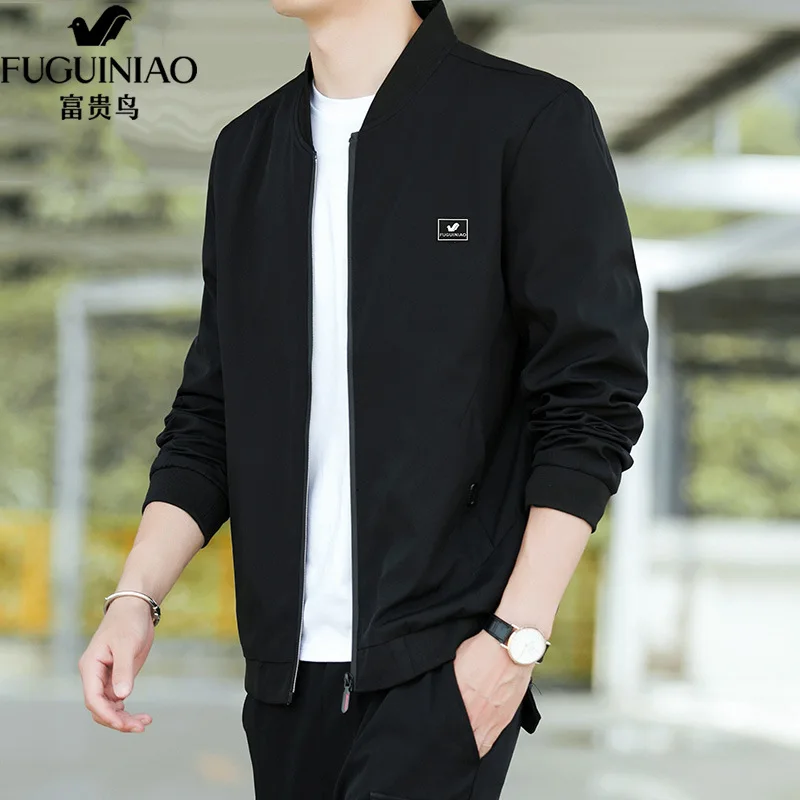 

Men Thin Jacket FGN Men'S Wear Autumn And Winter Fashion Slim Fit Tops MEN'S Cardigan Casual outside