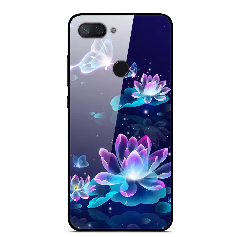 42 Чехол из закаленного стекла для Xiaomi Redmi 6, чехол с изображением планеты космоса, стеклянный чехол на заднюю панель для Xiaomi Redmi 7, 6, A, 7A, 6A, чехол для телефона Redmi6 - Цвет: 42