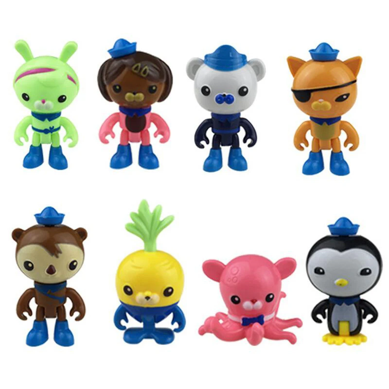 

8pcs/set Octonauts Action Figure Toys Octonauts Peso Captain Barnacles Kwazii Shellington Dashi Tweak Inkling Octonauts