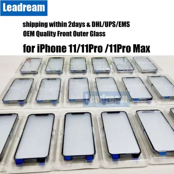 

Leadream 100Pcs/lot OEM for iPhone 11 Pro MAX Front Outer Screen Glass Cover Replacement