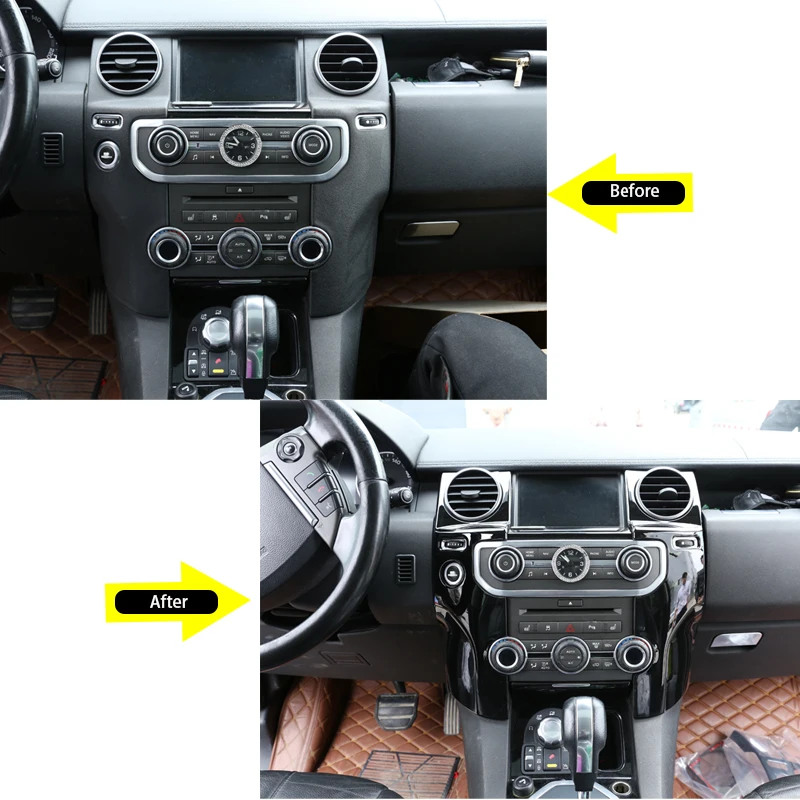 Новинка для Land Rover Discovery 4 LR4 аксессуары ABS темное дерево зернистость центральная