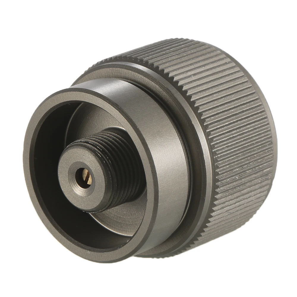 

1L Outdoor Camping Canister Head Adapter Propane Small Tank Input EN417 Lindal Valve Output