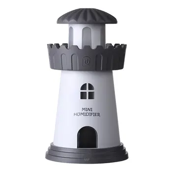 

Lighthouse Air Humidifier Ultrasonic Mist Maker Fogger USB 150ml Humidifiers Freshener Purifier Aroma Diffuser Lamp