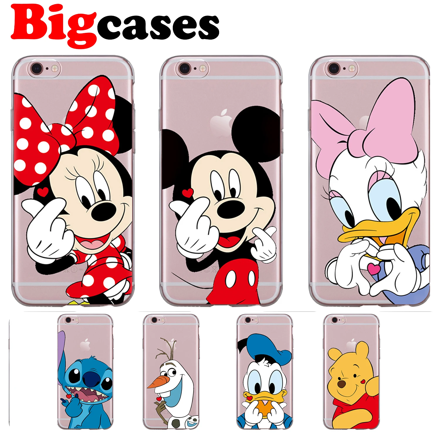 Мягкий чехол из ТПУ для iphone XS Max XR X 8 7 6 6S Plus 5 5S SE силиконовый с рисунком Минни Микки
