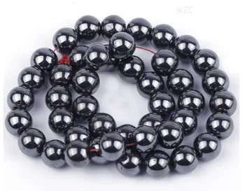 

gdf3 +Free Shipping+Gift 10mm Black Hematite Loose ball Beads crystal Findings Fit crystal Bracelet Necklace