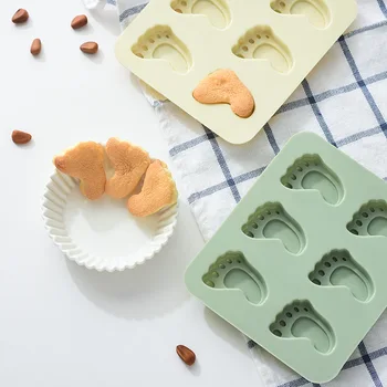 

6 cavity child Feet silicone cake mold bread 3D silicone molds chocolate Fondant Birthday Cake decorating tools