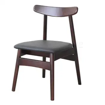 

Nordic Japanese style solid wood dining chair princess horns Windsor oak cafe restaurant back desk