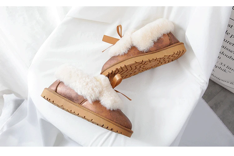 MYLRINA/Новые Модные женские зимние ботинки; теплые зимние кожаные ботинки; женские ботинки из натуральной овечьей кожи; ботильоны; Размеры 35-40
