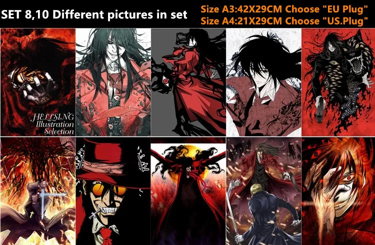 illustration, anime, Hellsing, Alucard, comics, comic book