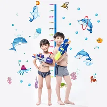 [] Sk9034 дельфин Высота наклейки детская комната Детский сад Ванная комната фон декоративные настенные ПВХ