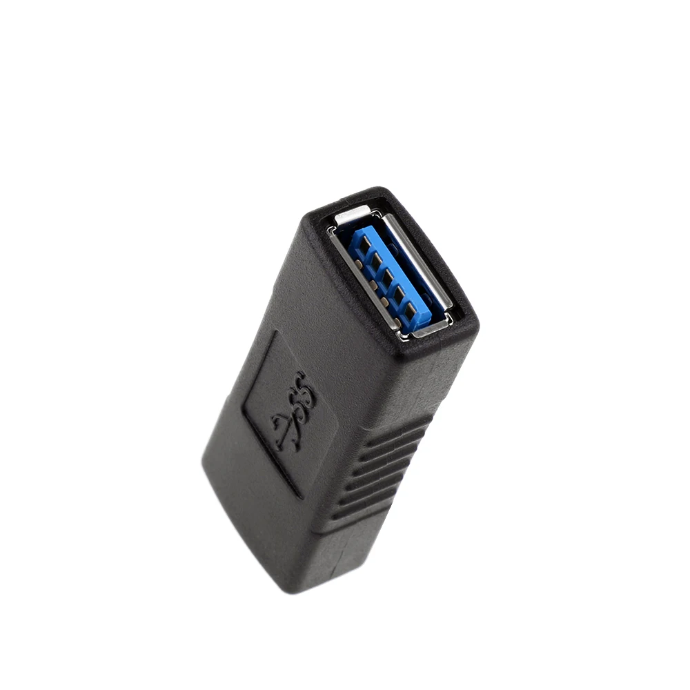 1 шт. USB 3,0 адаптер для ПК ноутбука соединитель тип A Женский муфта пол смены разъем прочный дом улучшения - Цвет: Black