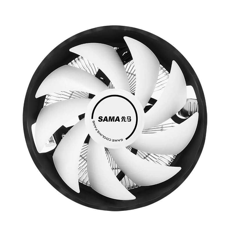 SAMA PC CPU Cooler Fan 120mm RGB 3 Pin For Intel LGA 1151 1155 1156 1366 775 AMD AM2 AM3 AM4 CPU Processor Cooler with Socket