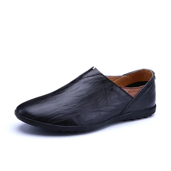 

Casual Shoes Men Loafer Leather Slip on Brown Black Man Design Walking Shoes Outdoor Men's Leisure Luxury Sneakers