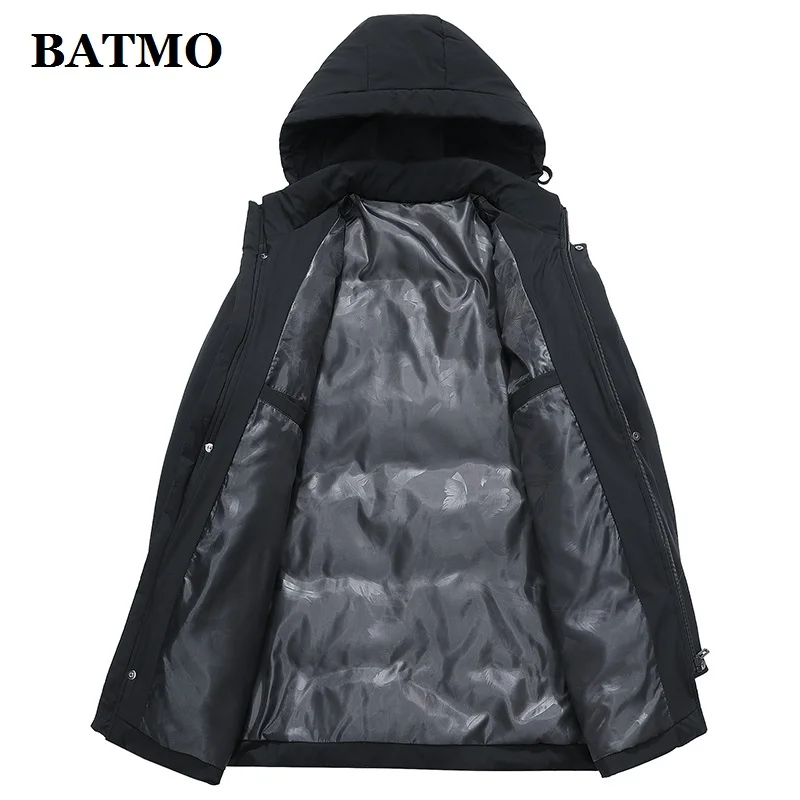Batmo Зима Новое поступление высококачественные мужские парки с капюшоном, мужская повседневная теплая куртка, пальто, размер L-4XL.2716