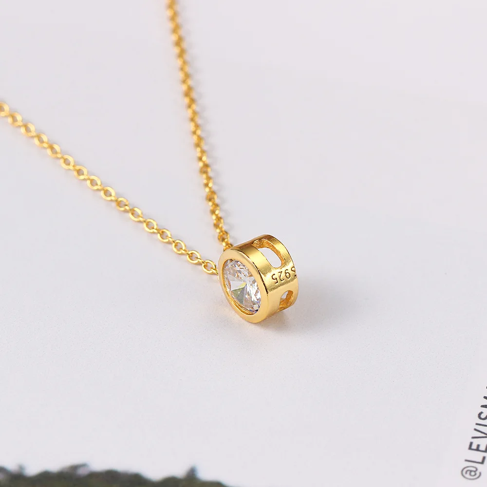 Statement Necklace Pendant for Women Collar 925 Silver Color Zircon Choker Chain Pendant Necklaces Jewelry Birthday Party Gifts