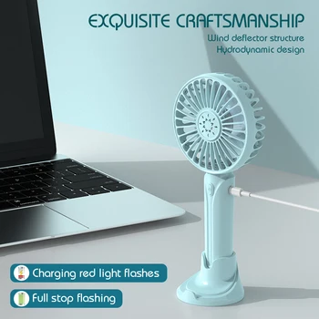 

Summer Mini Cooler Handheld USB Portable Fan USB Rechargeable Folding Fan Travel Outdoor Home Office Quiet Collapsible Desk Fans