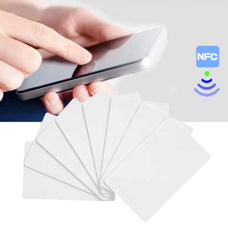 

10PCS NFC NTAG215 White Card For TagMo Tags Chip Stickers Tag Lable Forum Type2 Sticker for NFC Enabled Devices