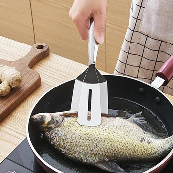 

304 Stainless Steel Frying Shovel Clip Fried Fish Pizza Steak Shovels Home Kitchen Pancakes Frying Fish Shovel Fork Tool