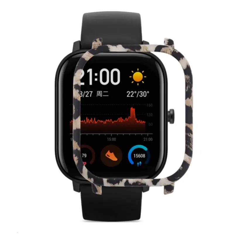 PC защитный чехол Красочные печати часы экран протектор для HUami Amazfit GTS