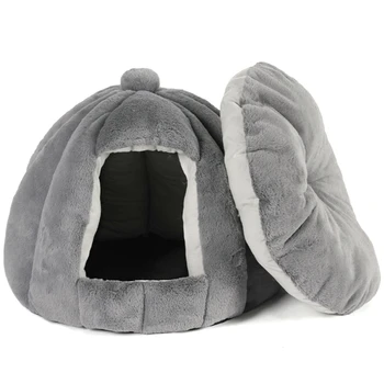 

Practical Winter Removable Cat Bed House Yurt Shaped Bed Dog Sleeping Mat Pad Nest Kennel Comfortable Warm Pet Cushion Puppy Nes