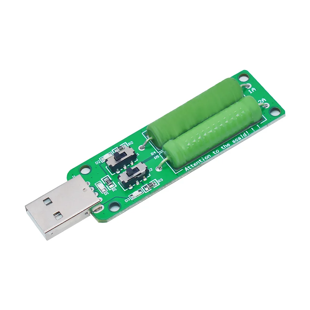  USB Resistor Electronic Load w/Switch Adjustable 3 Current 5V Resistance Tester 
