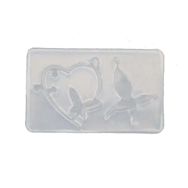 Deer Lock Key Crown Coin Heart Bird Pendant Resin Silicone Molds Jewelry Tools