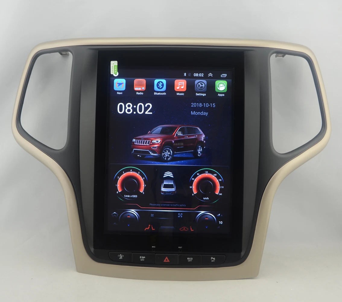 

10.4" tesla style vertical screen android 6.0 Quad core Car GPS multimedia Navigation for Jeep Grand Cherokee 2014-2017
