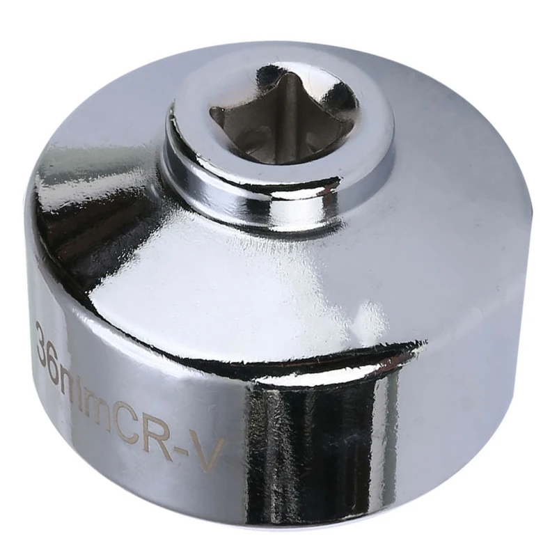 

Hex socket Oil Filter Wrench Removal Tool Silver Chrome vanadium steel Durable
