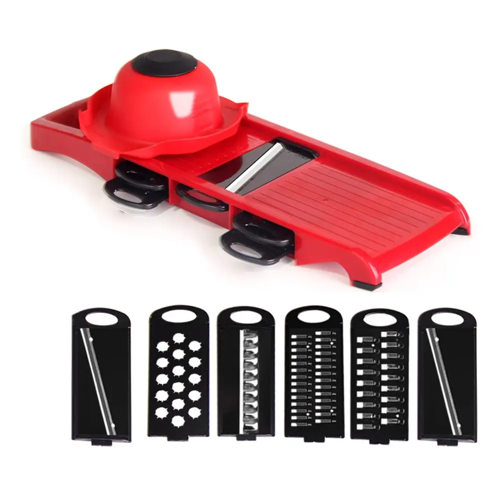 

Manual Vegetable Cutter Mandoline Slicer Carrot Grater Julienne Potato Cutter Fruit Vegetable Tools Kitchen Accessories 6 Blades