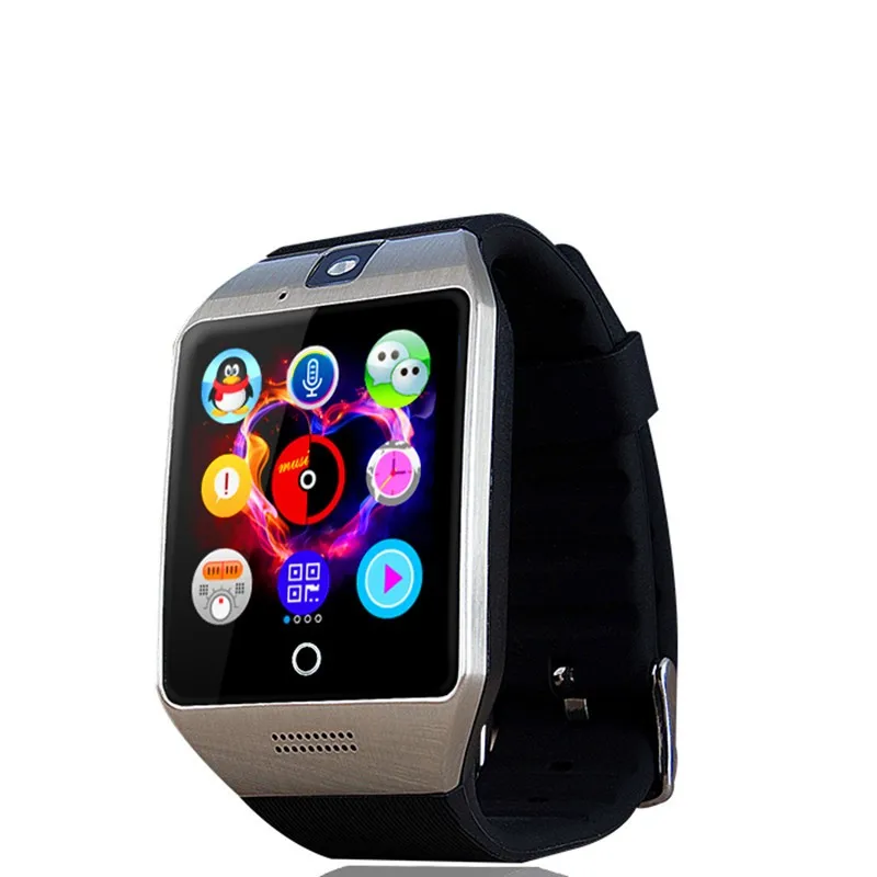 NFC смарт-часы Q18S Arc часы с sim-картой TF Подключение Bluetooth для iphone Android телефон Smartwatch PK GV18