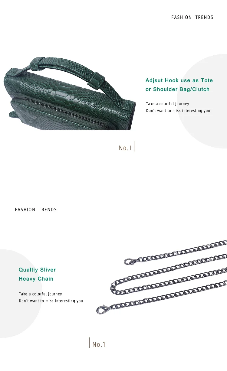 Crocodile Snake Pattern Large Clutch Shoulder Bag Women Phone Leather Bags Chain Party Purse