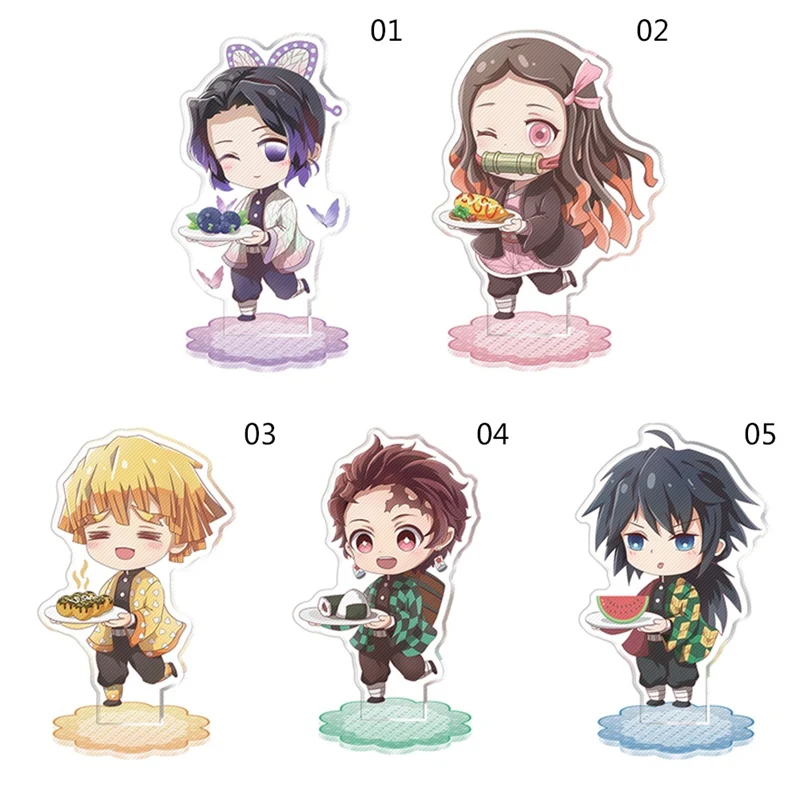 

Demon Slayer Kimetsu no Yaiba Tanjirou Nezuko Zenitsu Inosuke Double Side Acrylic Anime Figure Model Stand Plate holder Topper