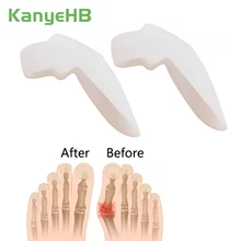 2Pcs Silicone Big Toe Separator Bunion Adjuster Hallux Valgus Bicyclic Corrector Gel Foot Fingers Pedicure Feet Tool H053