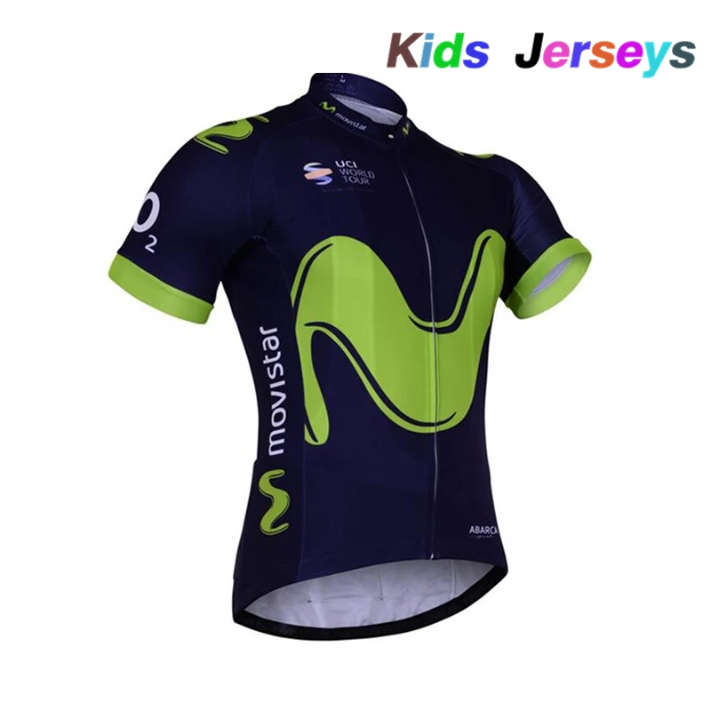 6 Movistar Pro Team Детский костюм для велоспорта с коротким рукавом, костюм для велоспорта, костюм для велоспорта MTB, Джерси, форма, одежда для велоспорта - Цвет: 6