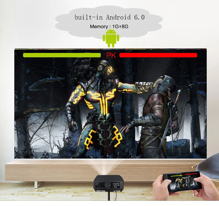 Android WiFi Bluetooth 1920*1080P LED HD Projector SV-328 1080P office Home Theater Multimedia Video Game Proyector Beamer