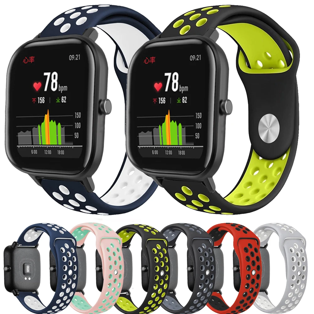 Для Huami Amazfit GTS спортивный силиконовый ремешок для замены дышащего ремешка для браслета для Amazfit Bip Lite GTR 42 мм