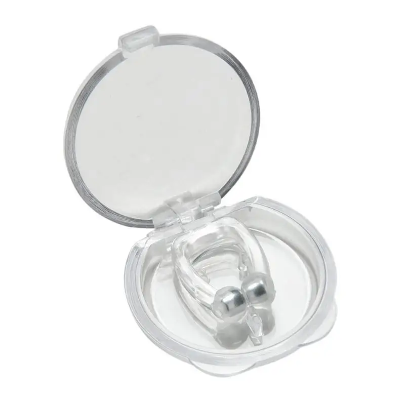 

Anti Snore Stop Snoring Nose Clip Silicone Magnetic Sleep Tray Sleeping Aid Apnea Guard Night Device with Case
