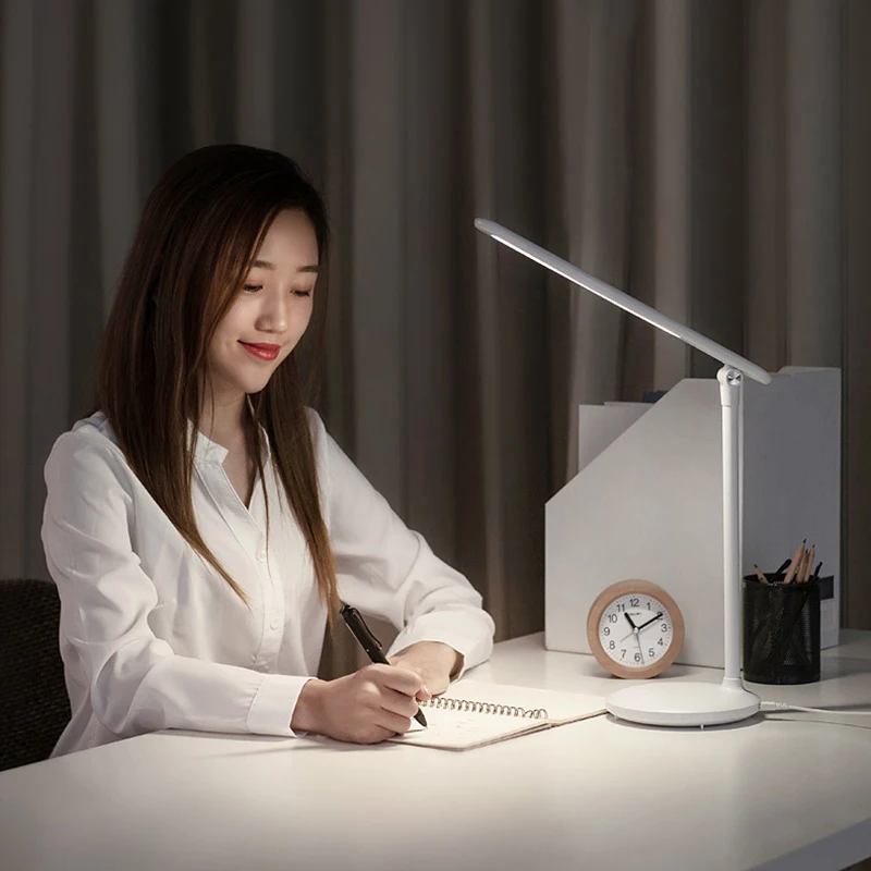 Складная Беспроводная настольная лампа Xiaomi Youpin, заряжаемая через USB, 1200 мА/ч, настольная лампа для чтения с сенсорным затемнением, портативный светодиодный светильник для чтения