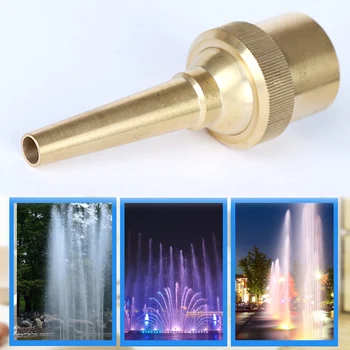 

5Pcs 1/2 Inch Brass Fountain Nozzle Adjustable Valve Control Jet Straight Fountain Nozzles Landscape Garden Fountain TP8