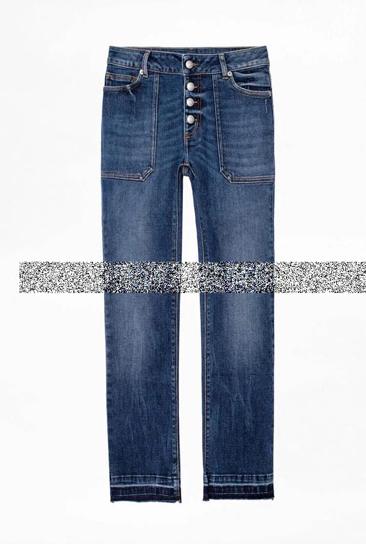 Women Pants Early Autumn New Comfortable Personality Nine Points Jeans