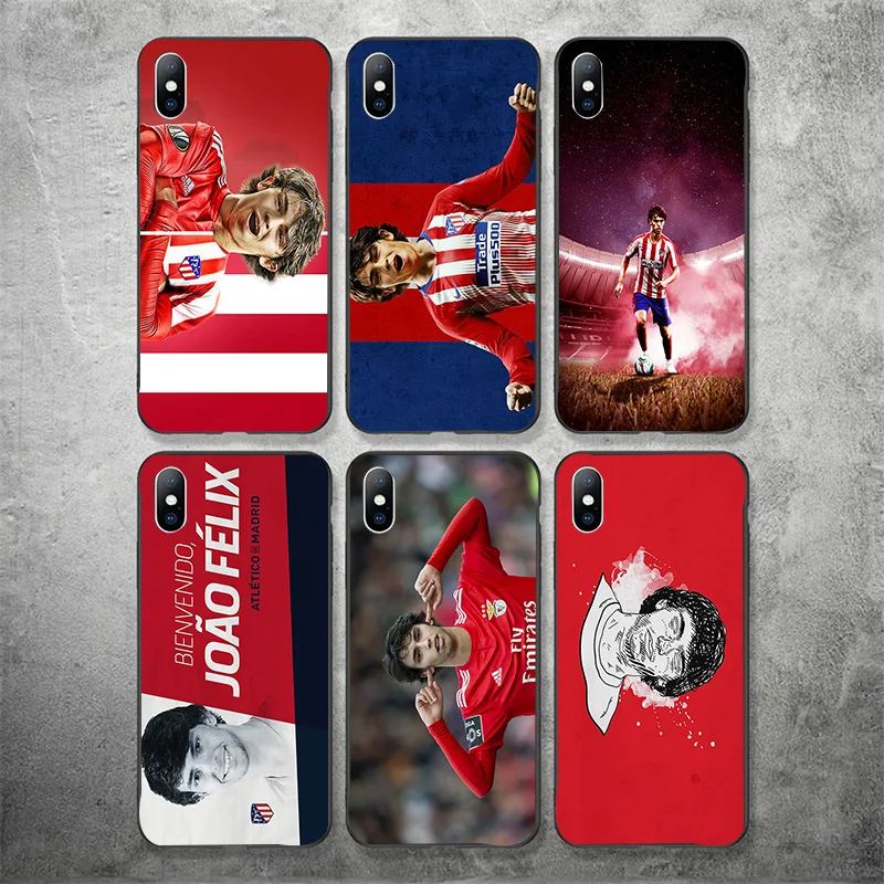 Чехол для телефона Joao Felix для iphone, чехол Atletico Madrid DIY, черный мягкий чехол из ТПУ для iphone 11Pro X XR XS MAX 7 8 7plus 6 6S 5S SE