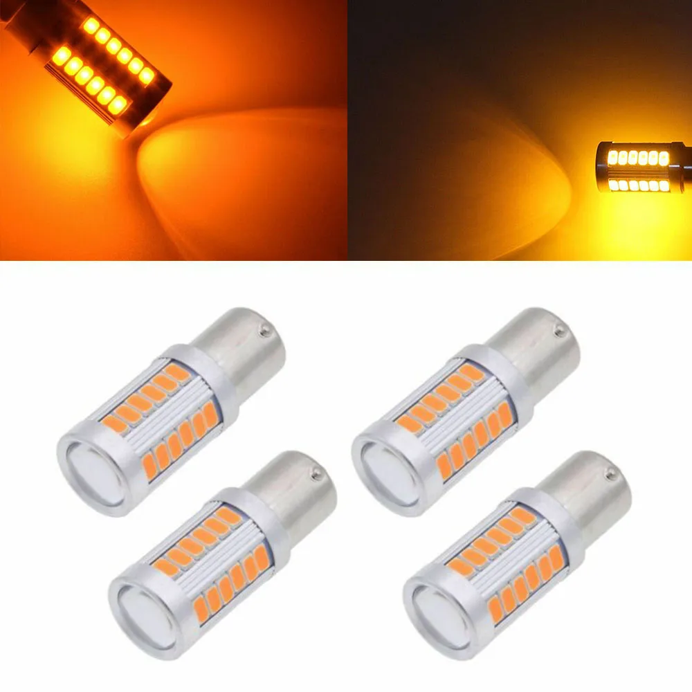 12V BAU15S PY21W 1156PY Авто Янтарный 33SMD светодиодный индикатор поворота светильник комплект