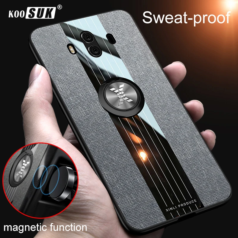 

Huawei Mate 20 9 10 Lite Case Coque Non-slip Cloth Texture Fabric Skin Back Cover For Huawei Mate 8 10 20 Mate20 Pro Phone Shell