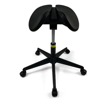 

Anatomical Split-Seat Saddle Stool / Dental Contouring PU Foam Seat / Backward-Forward Tilt, Adjustable Height 50-70cm