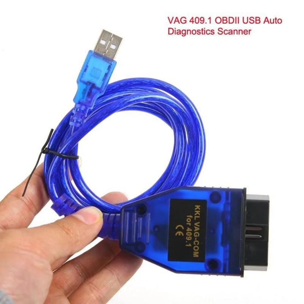 Автомобильный USB Vag-Com интерфейсный кабель KKL VAG-COM 409,1 OBD2 II OBD диагностический сканер Авто кабель Aux USB Vag-Com интерфейсный кабель
