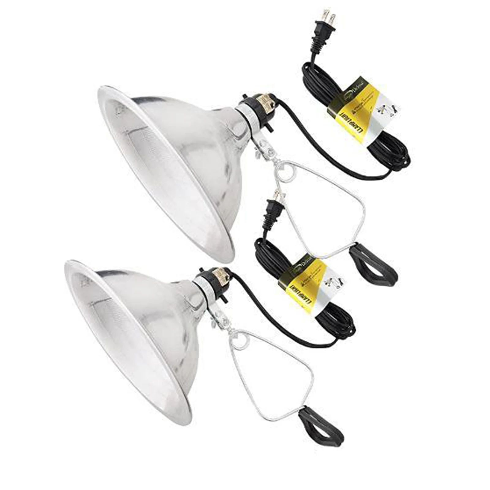 2pcs Clamp Lamp Light Reptiles Habitat Heat Lamp With Aluminum