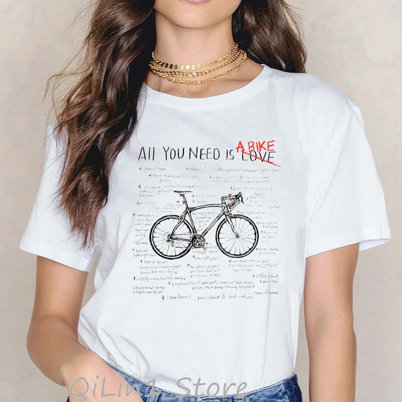 Letras todo lo que necesitas es amor una bicicleta camisetas divertidas mujeres vintage anatom a Dise