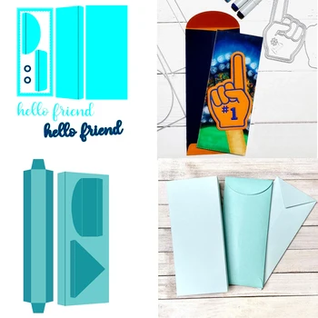 

Slimline Envelope Builder Cutting Dies Metal Stencil For DIY Scrapbooking Paper Cards Embossing Handmade Crafts Christmas Die